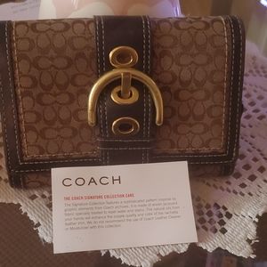 Coach suede wallet